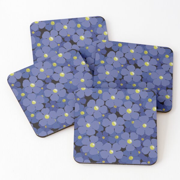 Item preview, Field of blue flowers seamless pattern designed and sold by Feral Lines Studio .