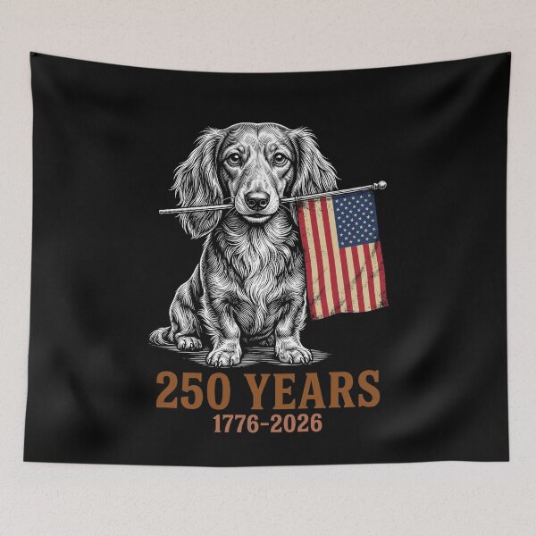 Item preview, 250 Years 1776-2026 American Patriot Dachshund Dog designed and sold by SofenArt.