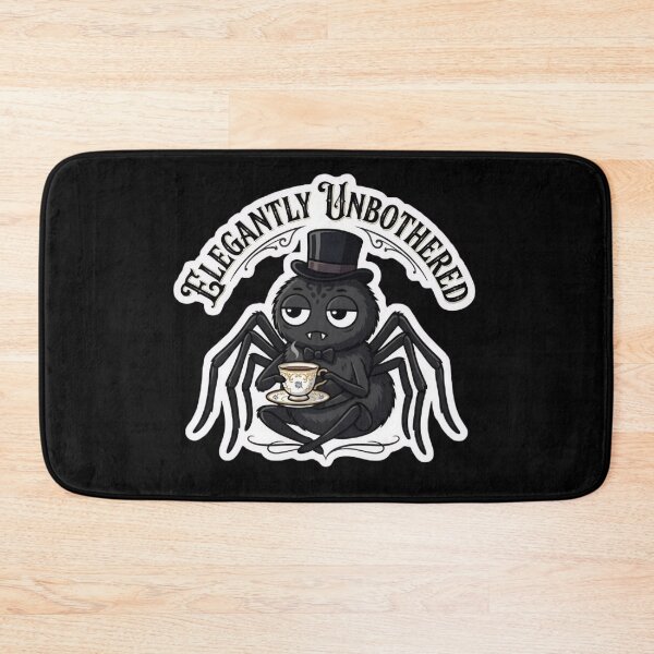 Item preview, Elegantly Unbothered - Cute Goth Tea Spider Sticker designed and sold by EnigmaticGoth.