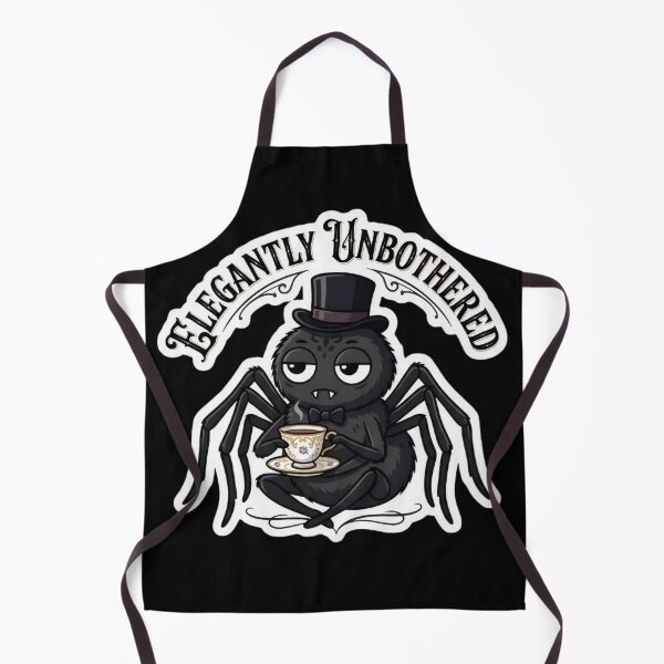 Item preview, Elegantly Unbothered - Cute Goth Tea Spider Sticker designed and sold by EnigmaticGoth.