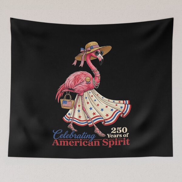 Item preview, Celebrating 250 Years Of American Spirit USA Patriotic Flamingo designed and sold by SofenArt.