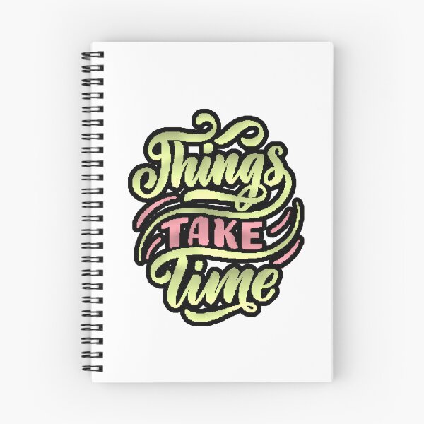 Item preview, Things Take Time Tipografía Mindfulness Verde Rosa designed and sold by AstronautMerch.