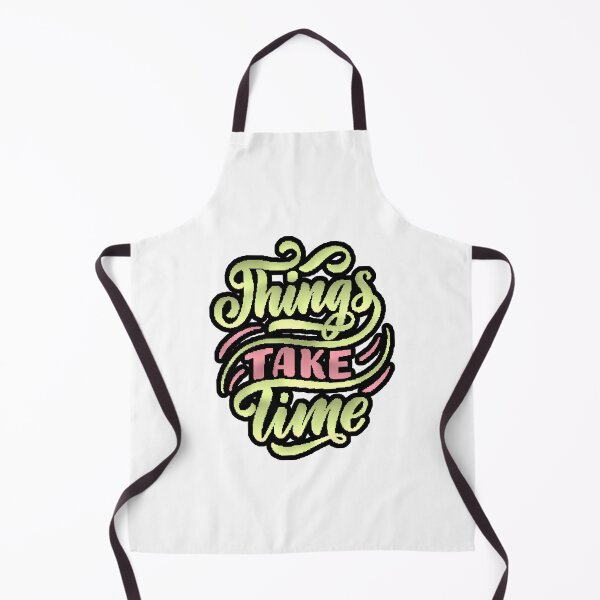 Item preview, Things Take Time Typography Mindfulness Green Pink designed and sold by AstronautMerch.