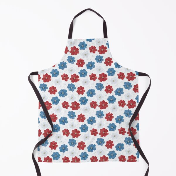 Item preview, Red and Navy Floral Pattern | Vintage Botanical Illustration Art | Classic Cottagecore Flower Design | Aesthetic Coquette Floral | Minimalist Red and Blue Blooms | Rustic Wildflower Botanical designed and sold by VivaFy.