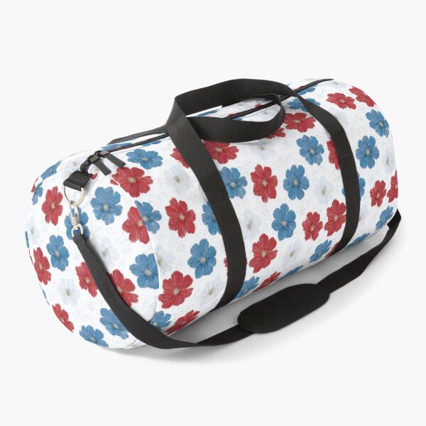 Item preview, Red and Navy Floral Pattern | Vintage Botanical Illustration Art | Classic Cottagecore Flower Design | Aesthetic Coquette Floral | Minimalist Red and Blue Blooms | Rustic Wildflower Botanical designed and sold by VivaFy.