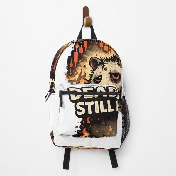 Item preview, Dead Inside Still Hodling Funny Crypto Opossum Bitcoin Meme designed and sold by DryHumorPrints.