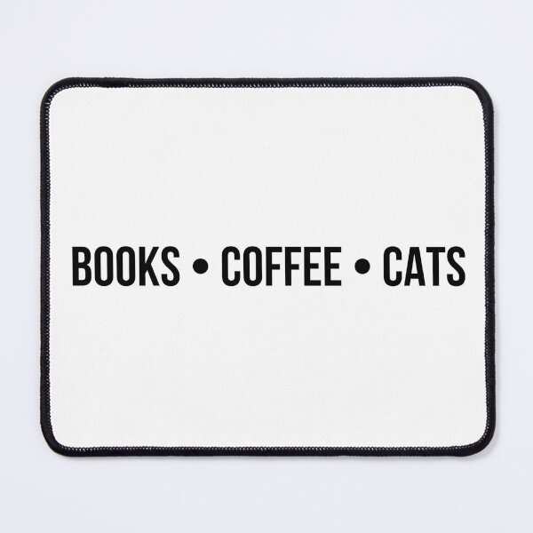 Item preview, Books Coffee Cats Typography Design designed and sold by ModernMoodCo.