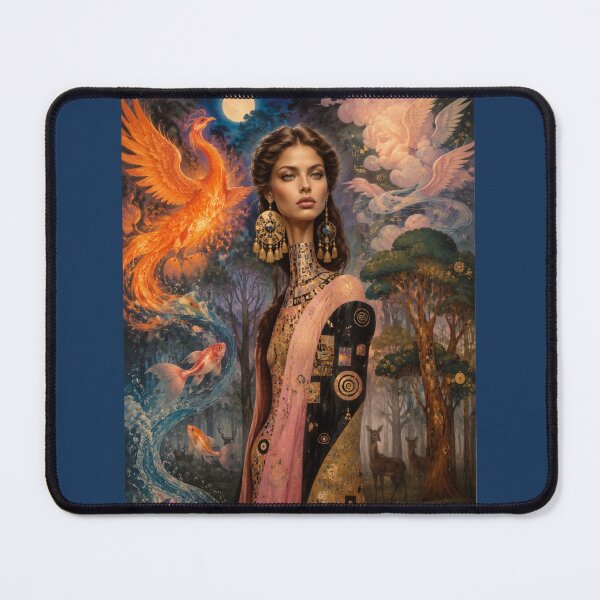 Item preview, Harmony of the Elements – Mystical Woman with Phoenix, Angel & Nature designed and sold by Natalia-Vlad.