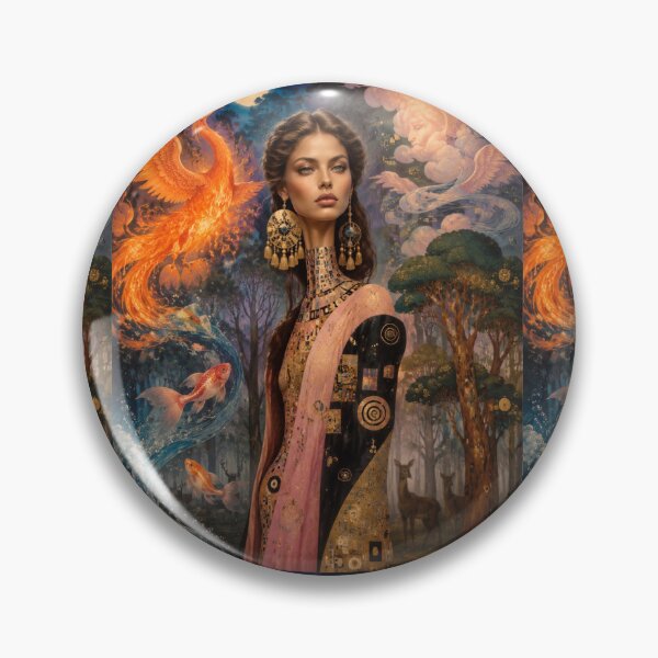 Item preview, Harmony of the Elements – Mystical Woman with Phoenix, Angel & Nature designed and sold by Natalia-Vlad.