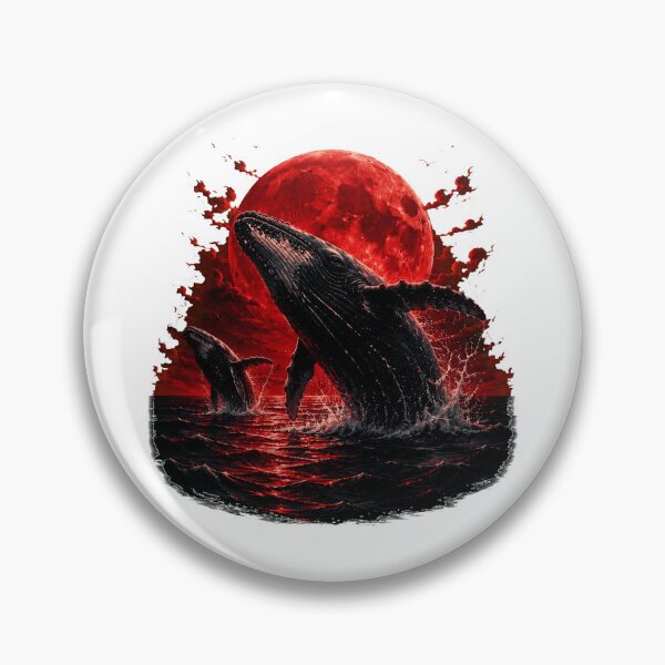 Item preview, Mystical Whales under the Red Moon designed and sold by KM Design.