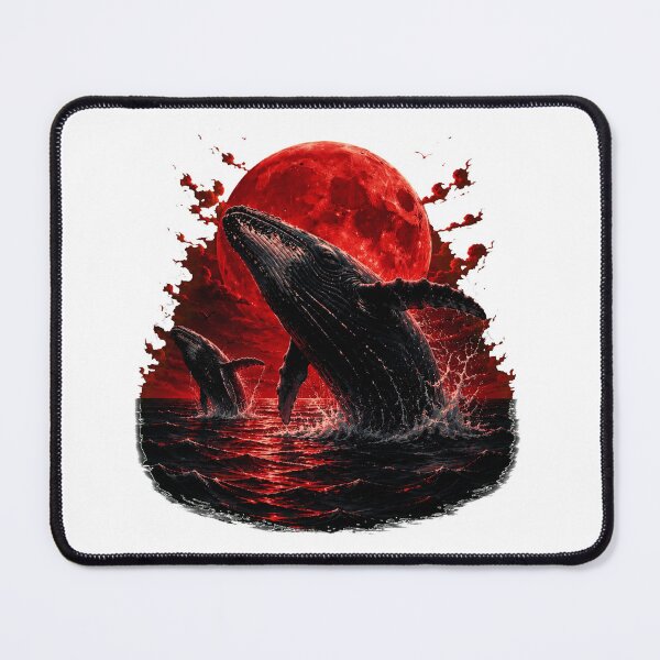 Item preview, Mystical Whales under the Red Moon designed and sold by KM Design.