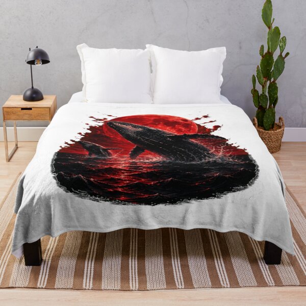 Item preview, Mystical Whales under the Red Moon designed and sold by KM Design.