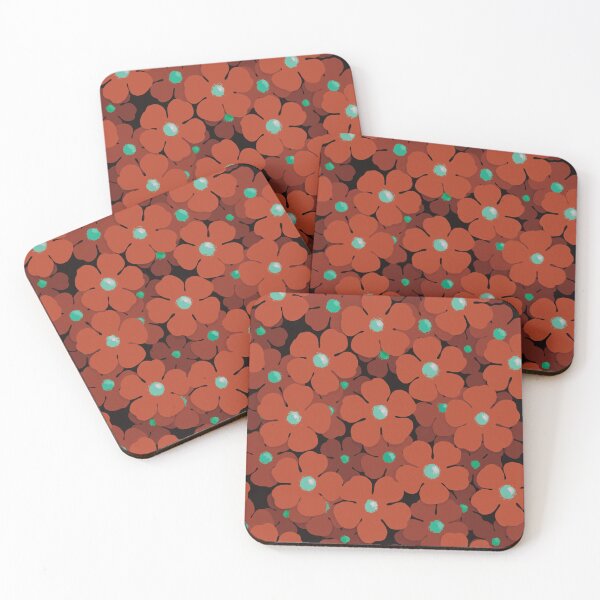 Item preview, Field of red flowers seamless pattern designed and sold by Feral Lines Studio .