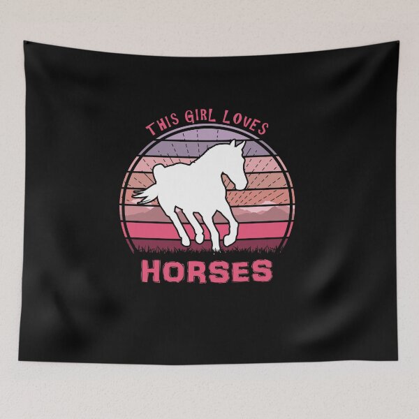 Item preview, This Girl Loves Horses Retro Sunset Equine designed and sold by marke770.