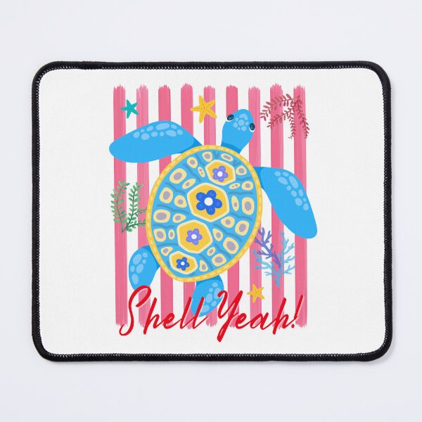 Item preview, Shell Yeah Preppy Sea Turtle Retro Pink Summer designed and sold by VibranPalette.