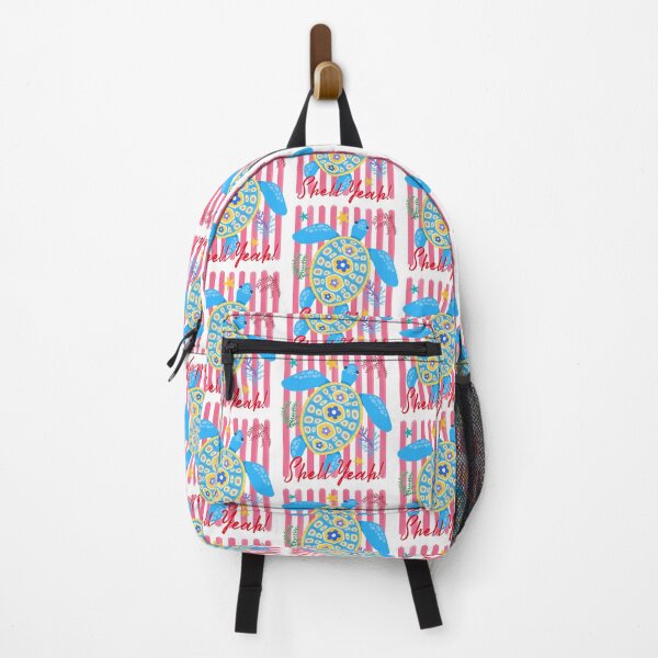 Item preview, Shell Yeah Preppy Sea Turtle Retro Pink Summer designed and sold by VibranPalette.