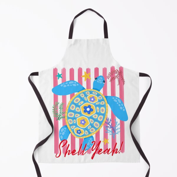 Item preview, Shell Yeah Preppy Sea Turtle Retro Pink Summer designed and sold by VibranPalette.
