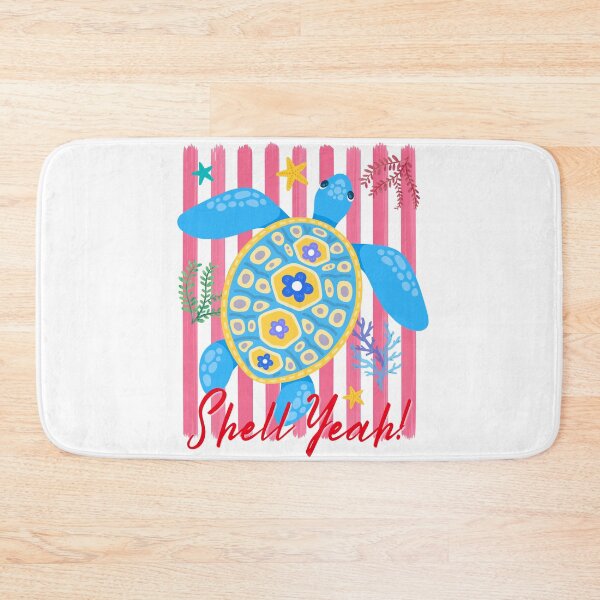 Item preview, Shell Yeah Preppy Sea Turtle Retro Pink Summer designed and sold by VibranPalette.