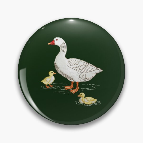 Item preview, a large white goose and two small yellow ducklings designed and sold by 123ks.