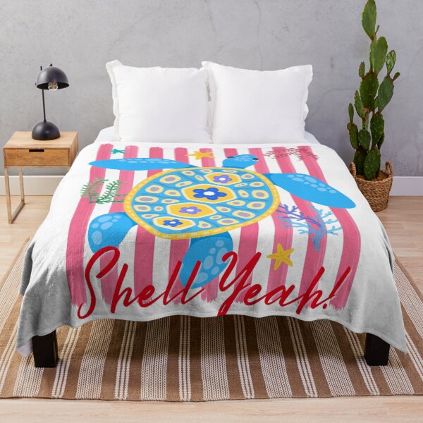 Item preview, Shell Yeah Preppy Sea Turtle Retro Pink Summer designed and sold by VibranPalette.