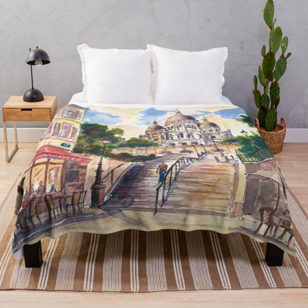 Item preview, Montmartre Paris – Café and Stairway designed and sold by artshop77.