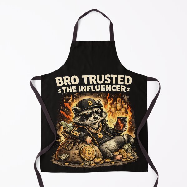 Item preview, Bro Trusted The Influencer Funny Crypto Raccoon Meme designed and sold by DryHumorPrints.