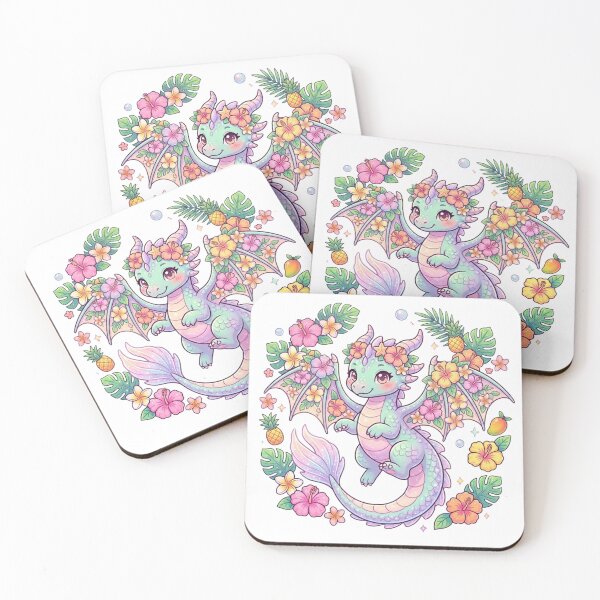 Item preview, Fantasy Tropical Dragon with Flowers designed and sold by MyshopnameSell.
