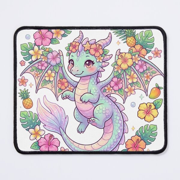 Item preview, Fantasy Tropical Dragon with Flowers designed and sold by MyshopnameSell.