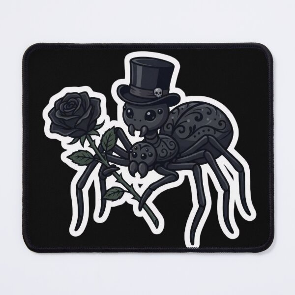 Item preview, Gothic Romance - Black Rose Spider Sticker designed and sold by EnigmaticGoth.