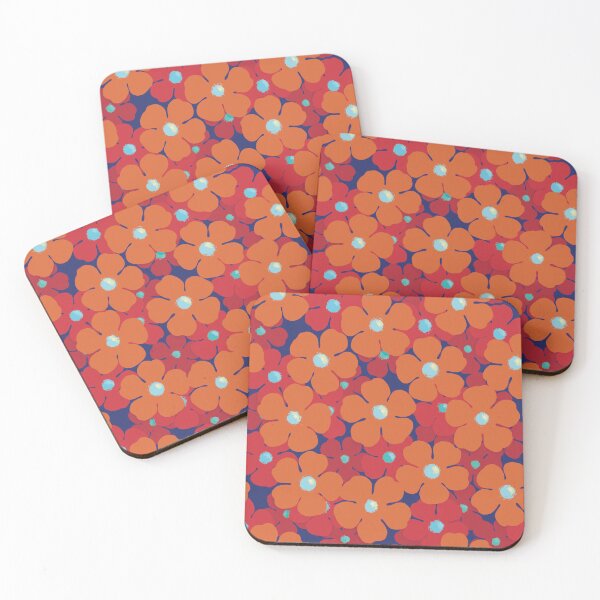 Item preview, Field of orange flowers seamless pattern designed and sold by Feral Lines Studio .