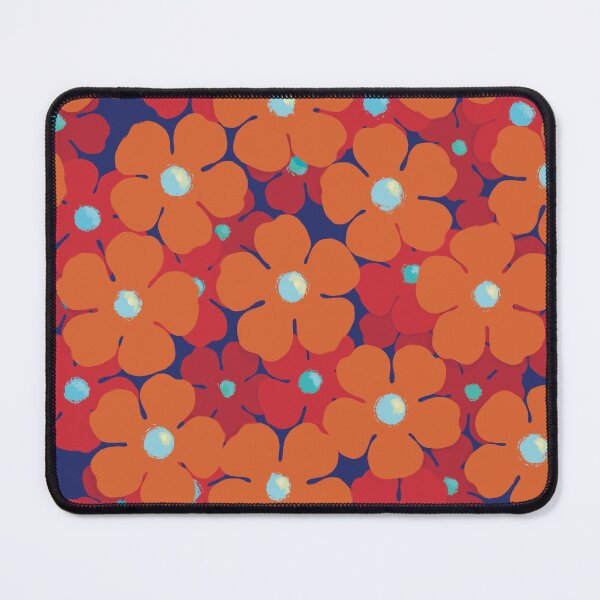 Item preview, Field of orange flowers seamless pattern designed and sold by Feral Lines Studio .
