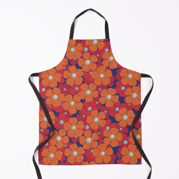 Item preview, Field of orange flowers seamless pattern designed and sold by Feral Lines Studio .