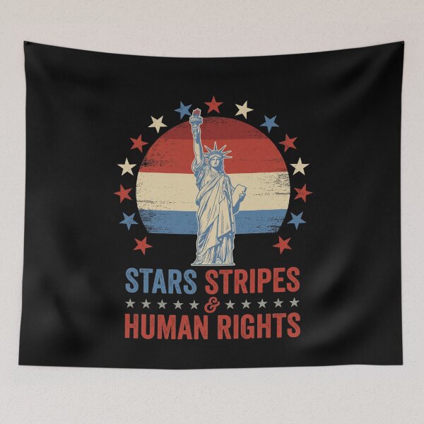 Item preview, Stars Stripes & Human Rights American Patriot Advocate designed and sold by SofenArt.