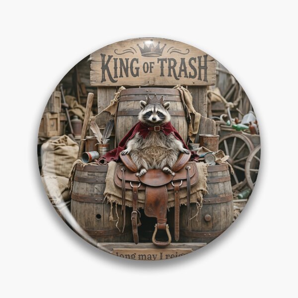 Item preview, King of Trash Raccoon | Funny Western Outlaw T-Shirt designed and sold by DmaarGroup.