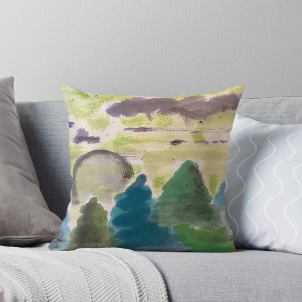 Item preview, Paper Moon Over Pines - Watercolor Nature Art  designed and sold by JamesDArting.