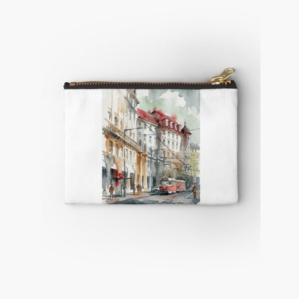 Item preview, Prague Street Tram Watercolor designed and sold by caracatita75.