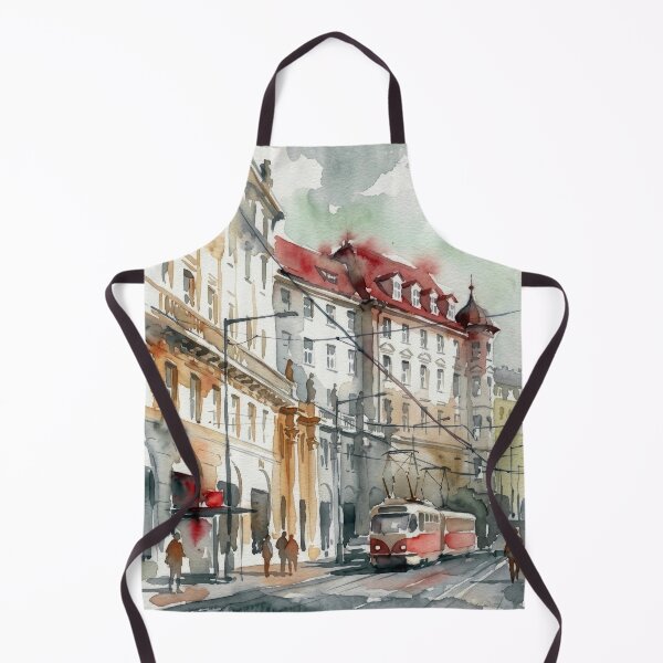 Item preview, Prague Street Tram Watercolor designed and sold by caracatita75.