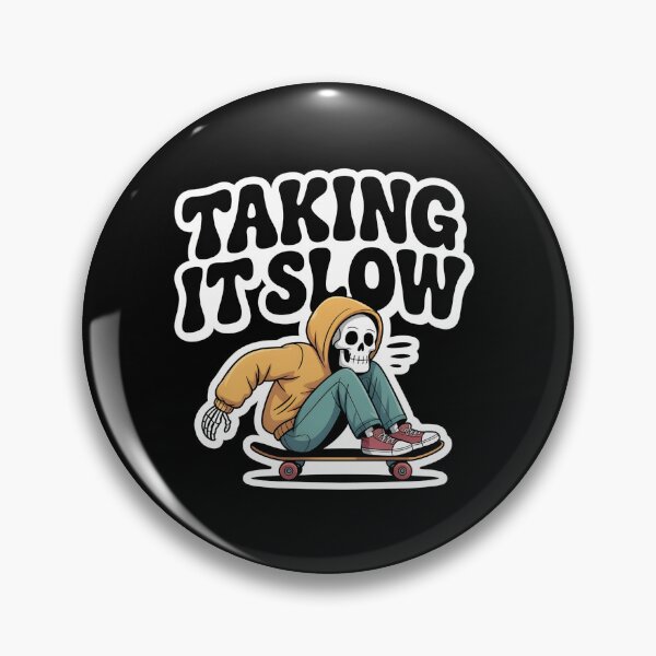 Item preview, Taking It Slow Skeleton Skateboard Halloween Humor designed and sold by Raw Tigers.