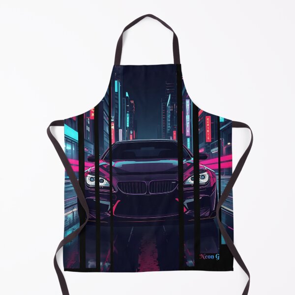 Item preview, B.W M6 sideways cyberpunk neon city, high contrast colors, cinematic lighting, bold vector illustration 30 designed and sold by Neon G.