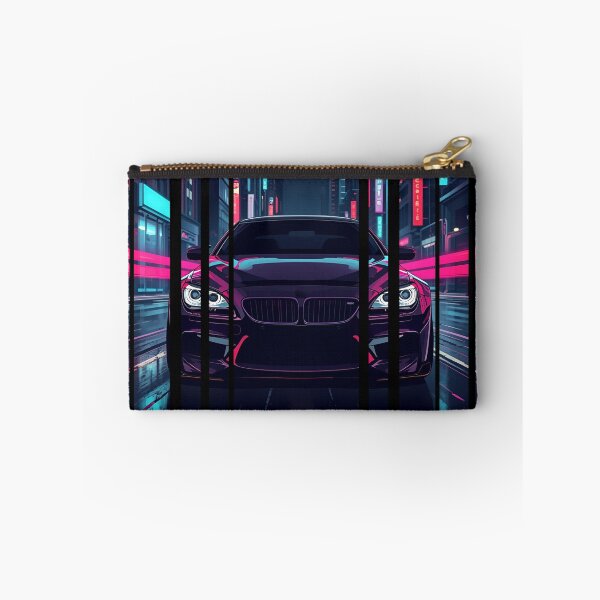 Item preview, B.W M6 sideways cyberpunk neon city, high contrast colors, cinematic lighting, bold vector illustration 30 designed and sold by Neon G.