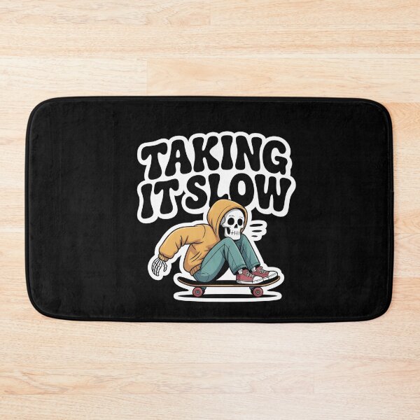 Item preview, Taking It Slow Skeleton Skateboard Halloween Humor designed and sold by Raw Tigers.