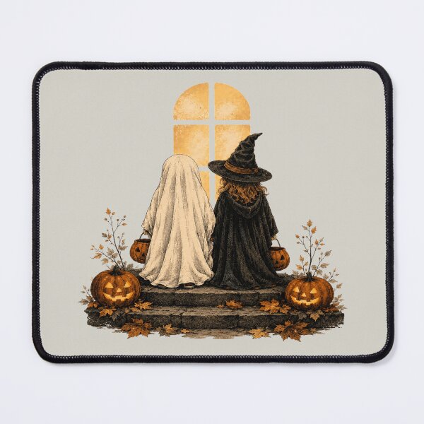 Item preview, Vintage Trick-or-Treat Ghost Witch Halloween designed and sold by POD DYNASTY | Original Print On Demand T-Shirt Graphics.