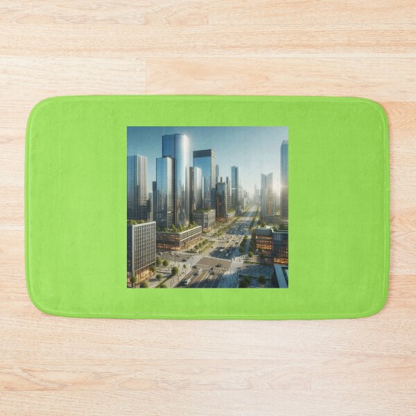 Item preview, GLASSBORE USA – Modern Downtown 3D Skyline  Label Text   designed and sold by PaintMeWorld.