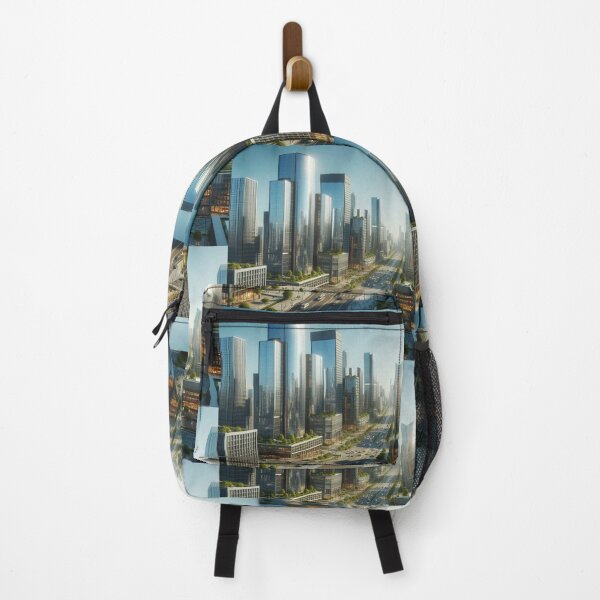 Item preview, GLASSBORE USA – Modern Downtown 3D Skyline Label Text designed and sold by PaintMeWorld.