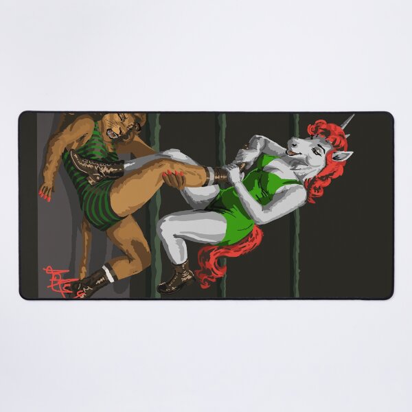 Item preview, Unicorn & Lion Wrestling designed and sold by KlakkDrawsStuff.