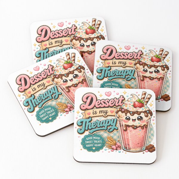 Item preview, Dessert Is My Therapy Funny Sweet Tooth Quote designed and sold by ILYASSE1.