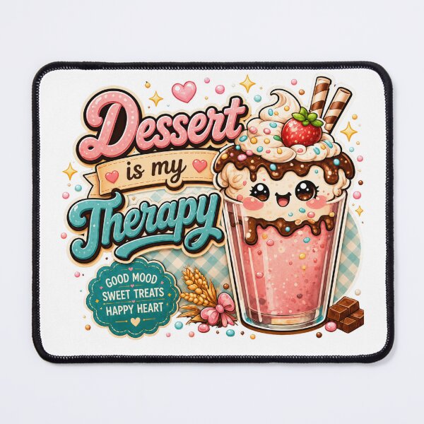 Item preview, Dessert Is My Therapy Funny Sweet Tooth Quote designed and sold by ILYASSE1.