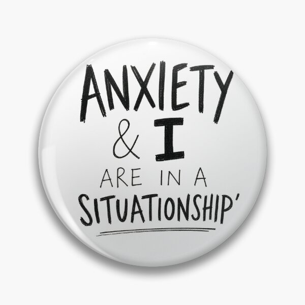 Item preview, Anxiety and I Are in a Situationship Funny Mental Health Zine Tee Sticker Therapy Gift designed and sold by sharifex.
