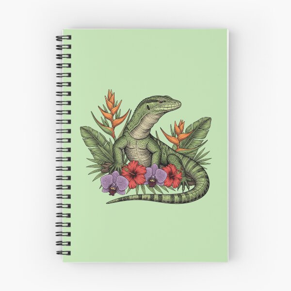 Artikelvorschau, Botanischer Smaragdbaumwaran Tropische Dschungelkunst entworfen und verkauft von BirdsnStuff.