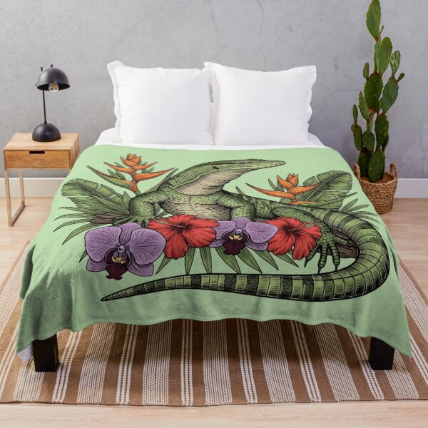 Item preview, Botanical Emerald Tree Monitor Tropical Jungle Art designed and sold by BirdsnStuff.